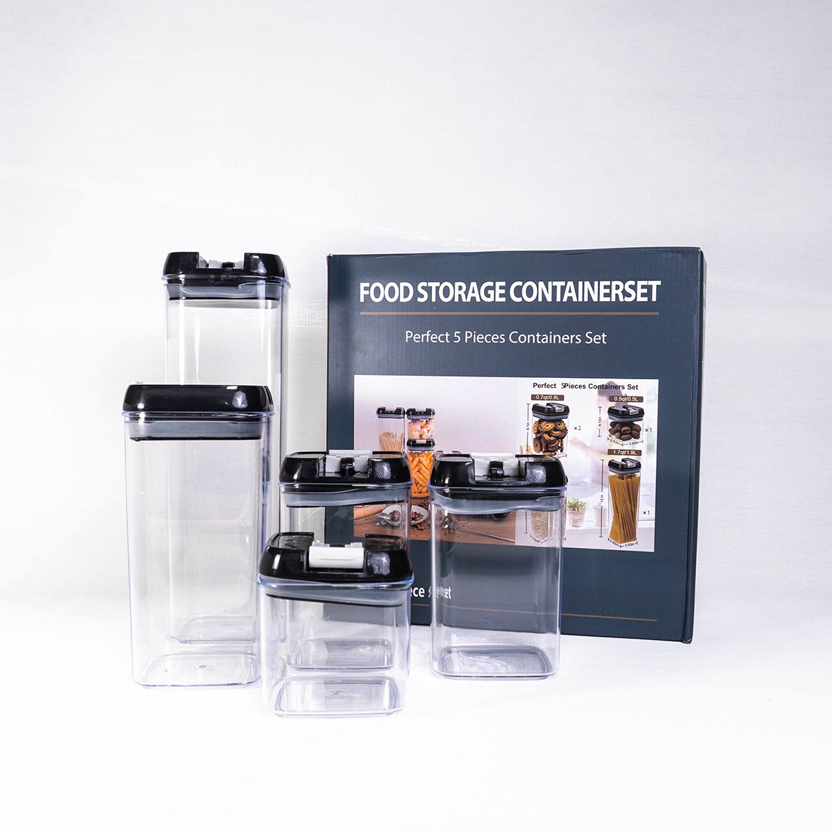 FreshSeal™ - SET DE 5 ORGANIZADORES HERMÉTICOS DE COCINA